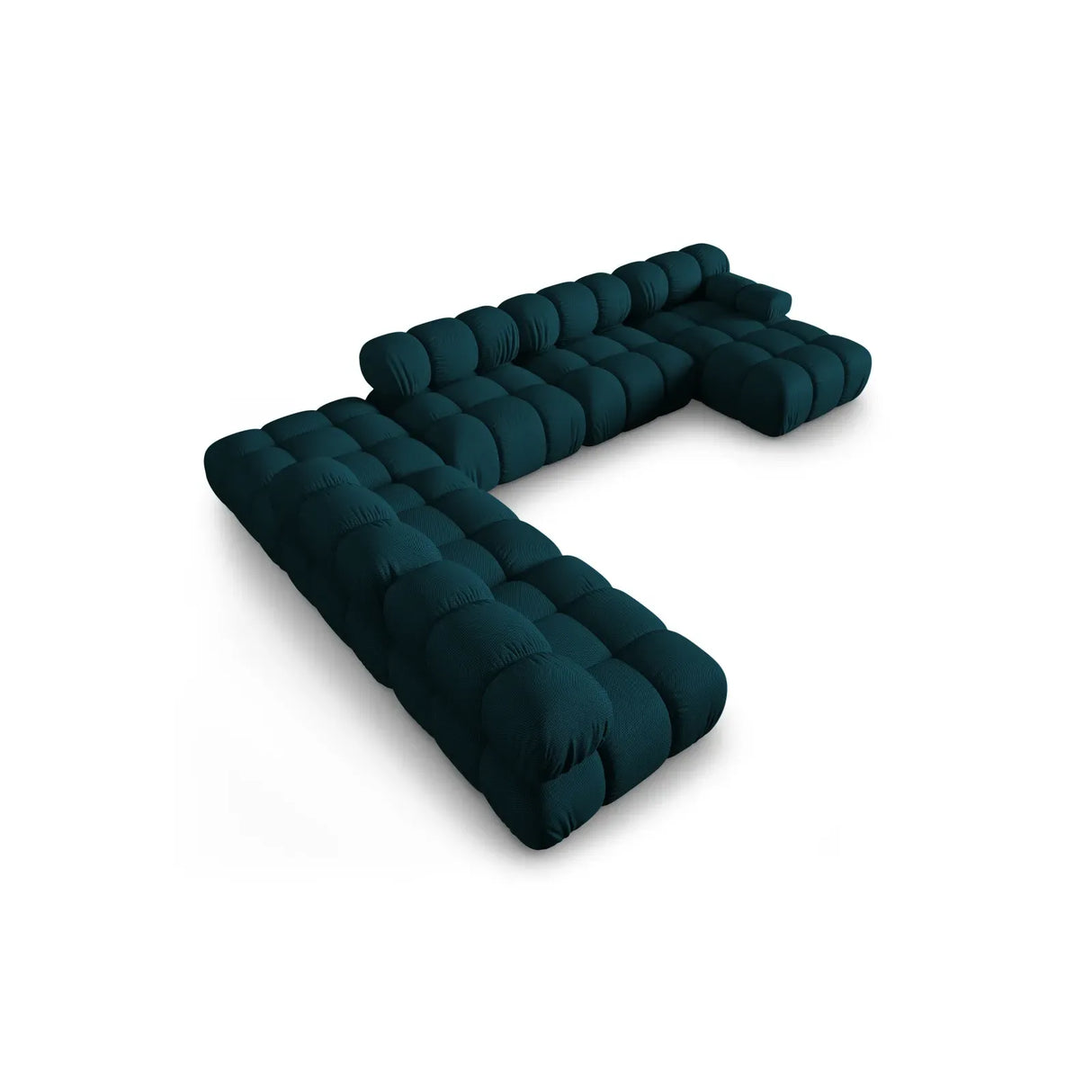 Bellis Modulares Sofa 6 Module Chaise Longue Links mit Samtbezug oder 3D-Stoff, 376x282 cm - ZEN ZONE Furniture