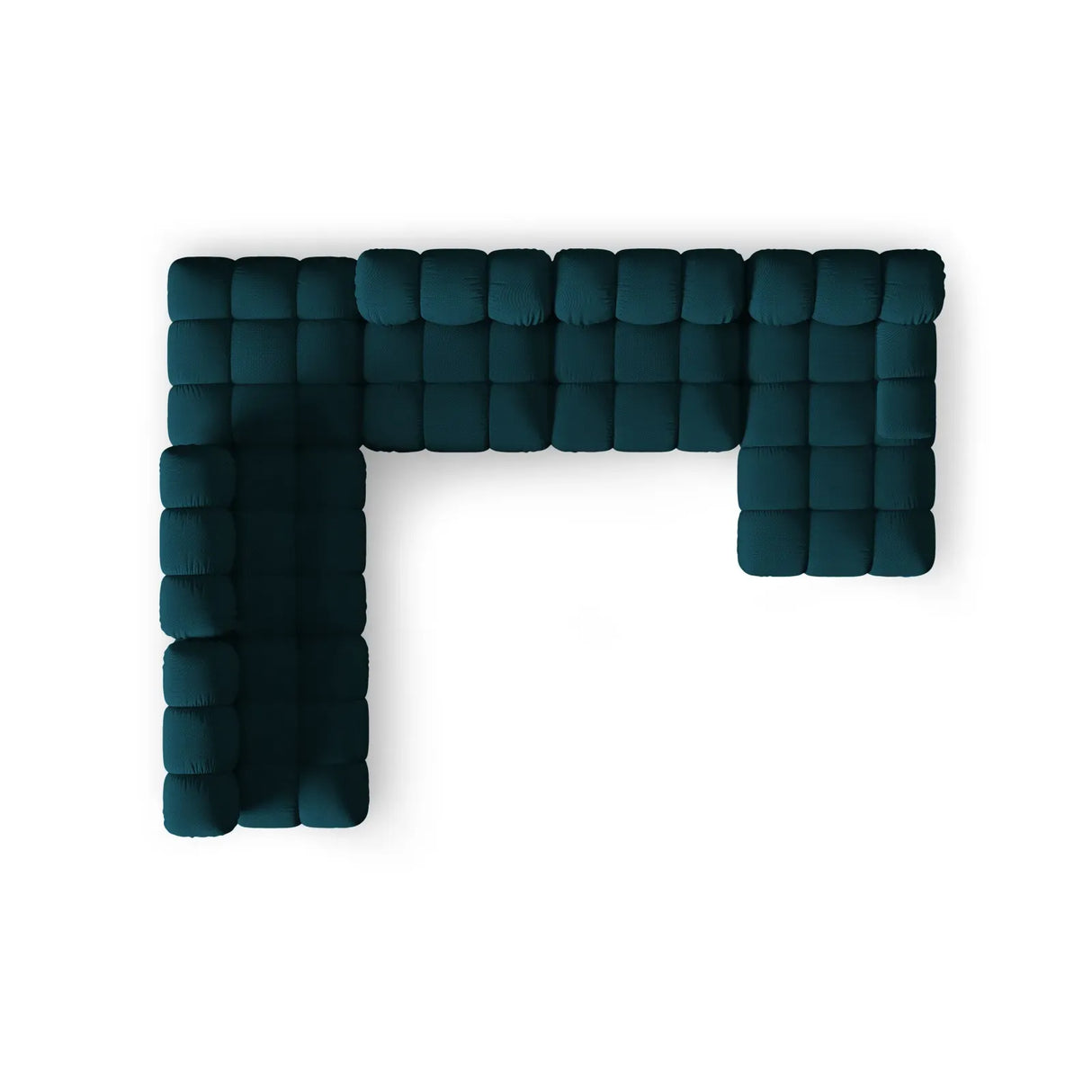 Bellis Modulares Sofa 6 Module Chaise Longue Links mit Samtbezug oder 3D-Stoff, 376x282 cm - ZEN ZONE Furniture