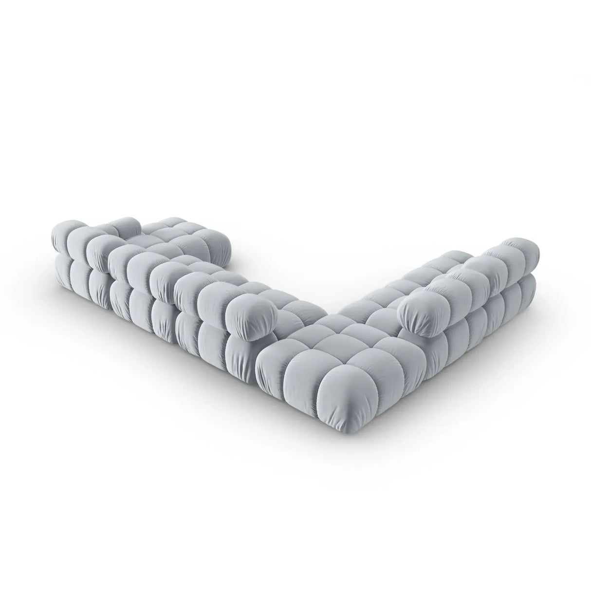 Bellis Modulares Sofa 6 Module Chaise Longue Links mit Samtbezug oder 3D-Stoff, 376x282 cm - ZEN ZONE Furniture