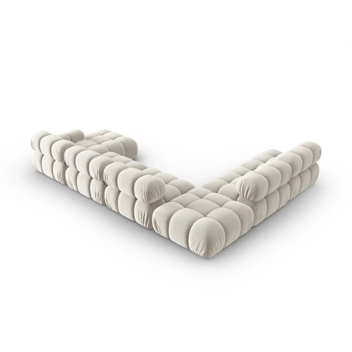 Bellis Modulares Sofa 6 Module Chaise Longue Links mit Samtbezug oder 3D-Stoff, 376x282 cm - ZEN ZONE Furniture