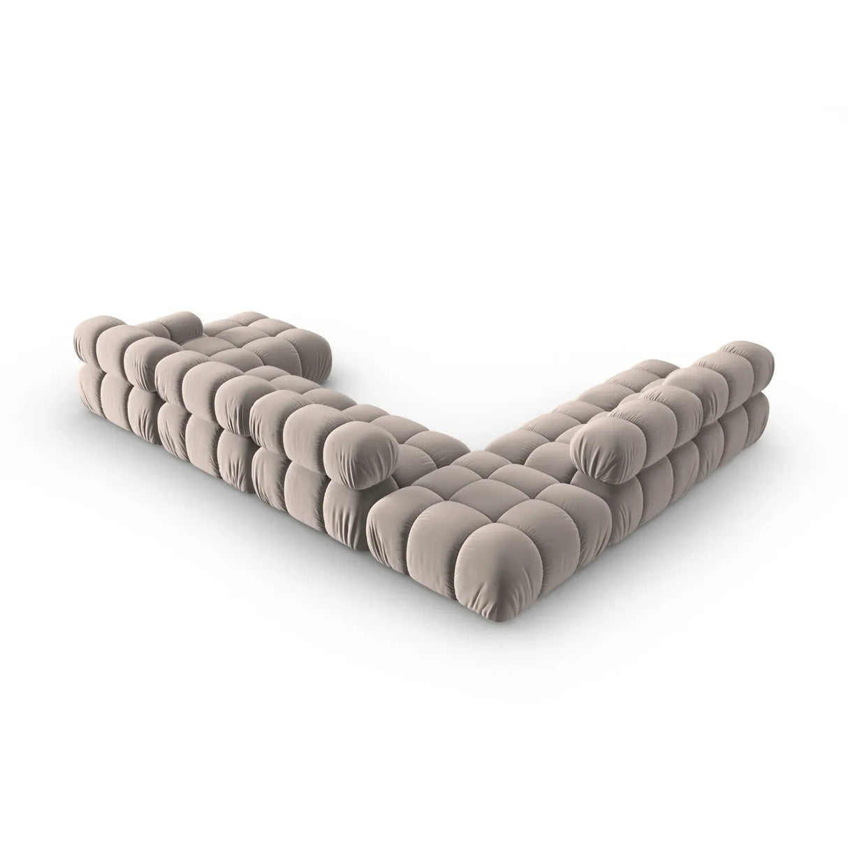 Bellis Modulares Sofa 6 Module Chaise Longue Links mit Samtbezug oder 3D-Stoff, 376x282 cm - ZEN ZONE Furniture
