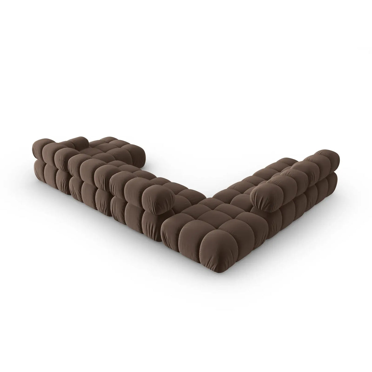 Bellis Modulares Sofa 6 Module Chaise Longue Links mit Samtbezug oder 3D-Stoff, 376x282 cm - ZEN ZONE Furniture