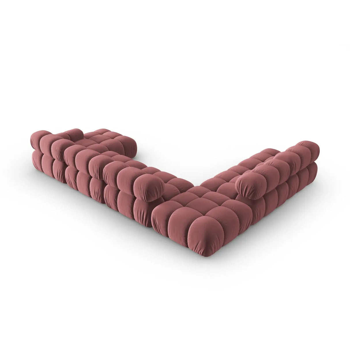 Bellis Modulares Sofa 6 Module Chaise Longue Links mit Samtbezug oder 3D-Stoff, 376x282 cm - ZEN ZONE Furniture