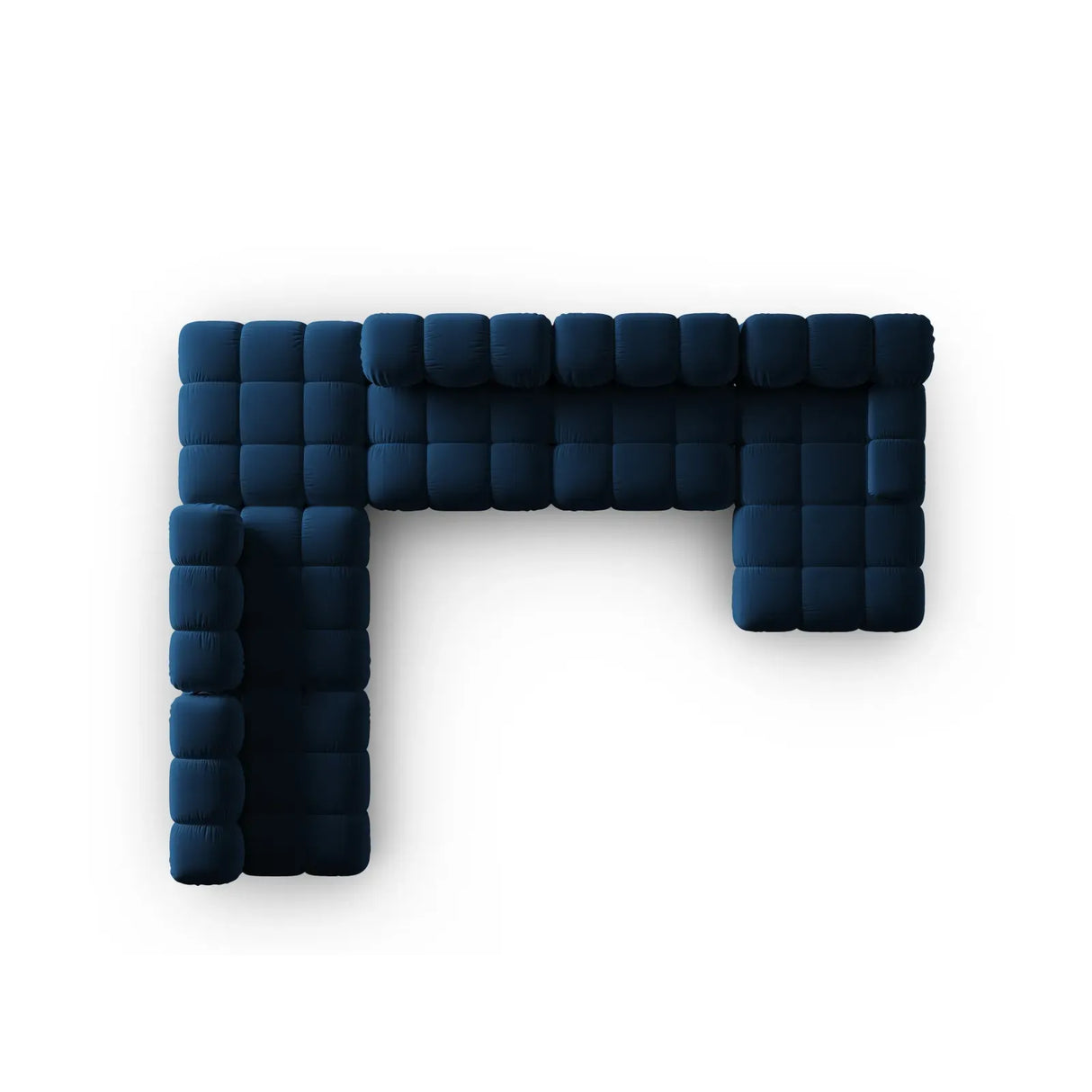 Bellis Modulares Sofa 6 Module Chaise Longue Links mit Samtbezug oder 3D-Stoff, 376x282 cm - ZEN ZONE Furniture