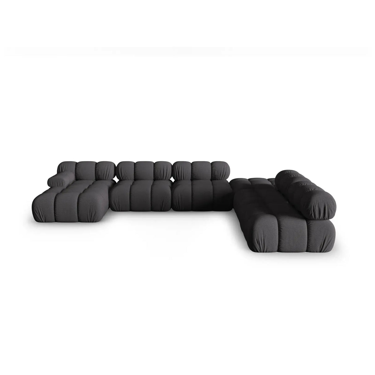 Bellis Modulares Sofa 6 Module Chaise Longue Rechts mit Samtbezug oder 3D-Stoff, 376x282 cm - ZEN ZONE Furniture