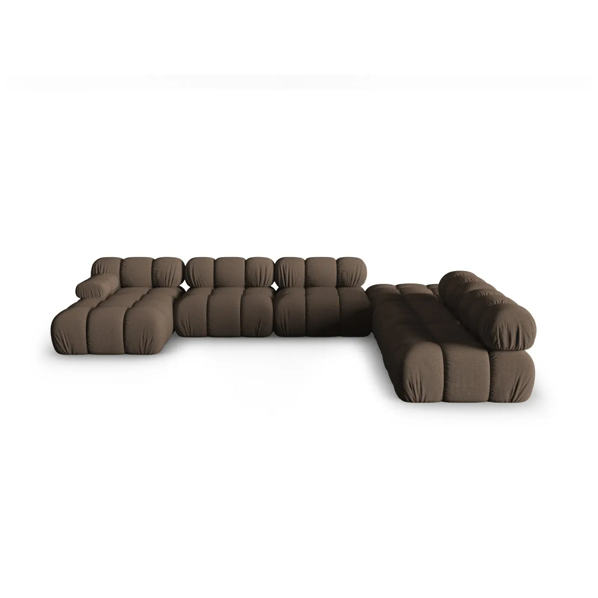 Bellis Modulares Sofa 6 Module Chaise Longue Rechts mit Samtbezug oder 3D-Stoff, 376x282 cm - ZEN ZONE Furniture