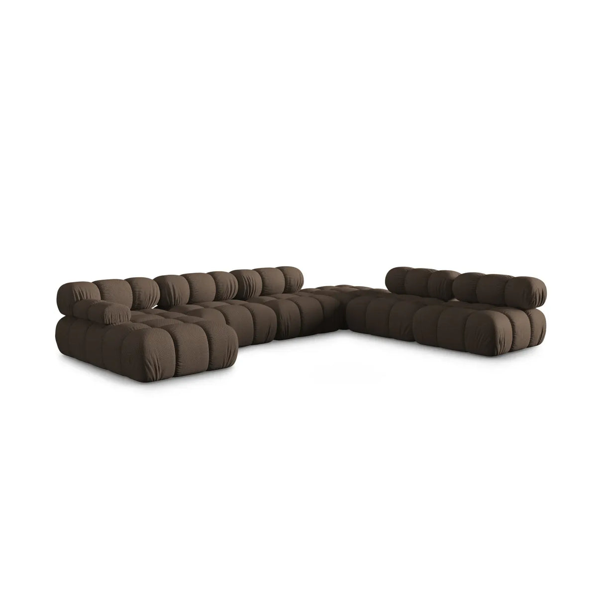 Bellis Modulares Sofa 6 Module Chaise Longue Rechts mit Samtbezug oder 3D-Stoff, 376x282 cm - ZEN ZONE Furniture
