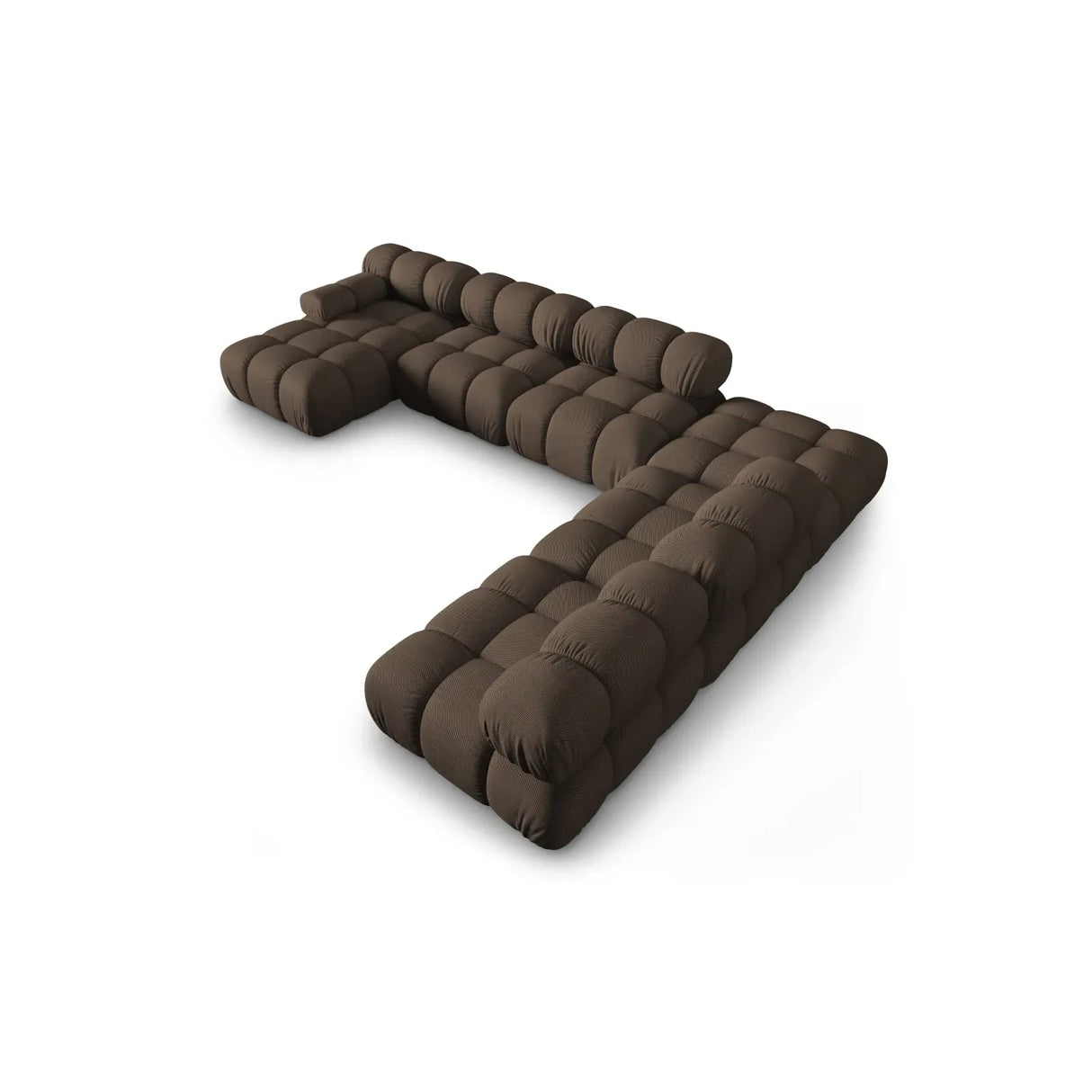 Bellis Modulares Sofa 6 Module Chaise Longue Rechts mit Samtbezug oder 3D-Stoff, 376x282 cm - ZEN ZONE Furniture