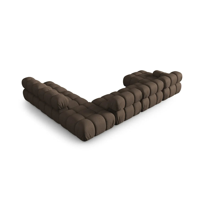 Bellis Modulares Sofa 6 Module Chaise Longue Rechts mit Samtbezug oder 3D-Stoff, 376x282 cm - ZEN ZONE Furniture