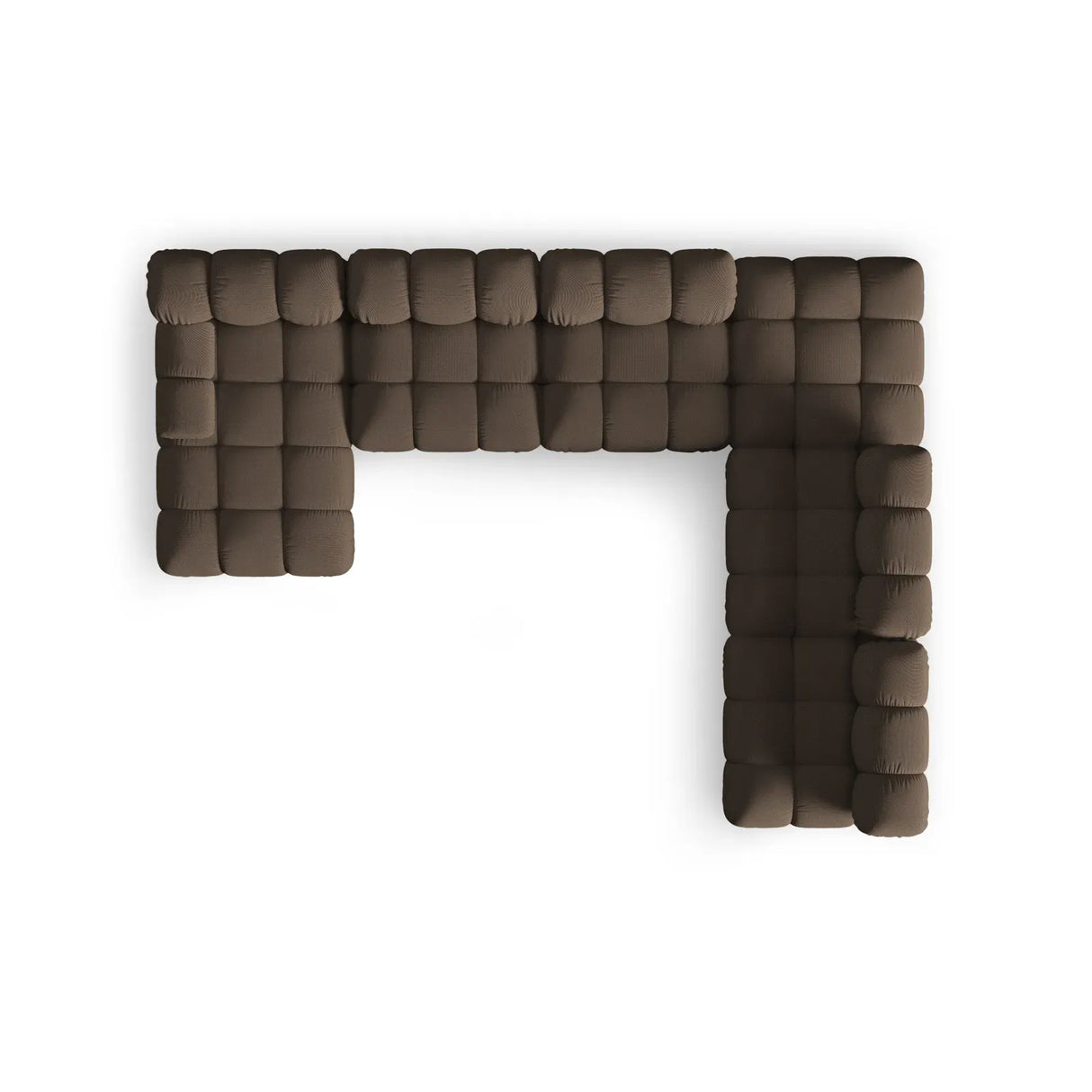 Bellis Modulares Sofa 6 Module Chaise Longue Rechts mit Samtbezug oder 3D-Stoff, 376x282 cm - ZEN ZONE Furniture