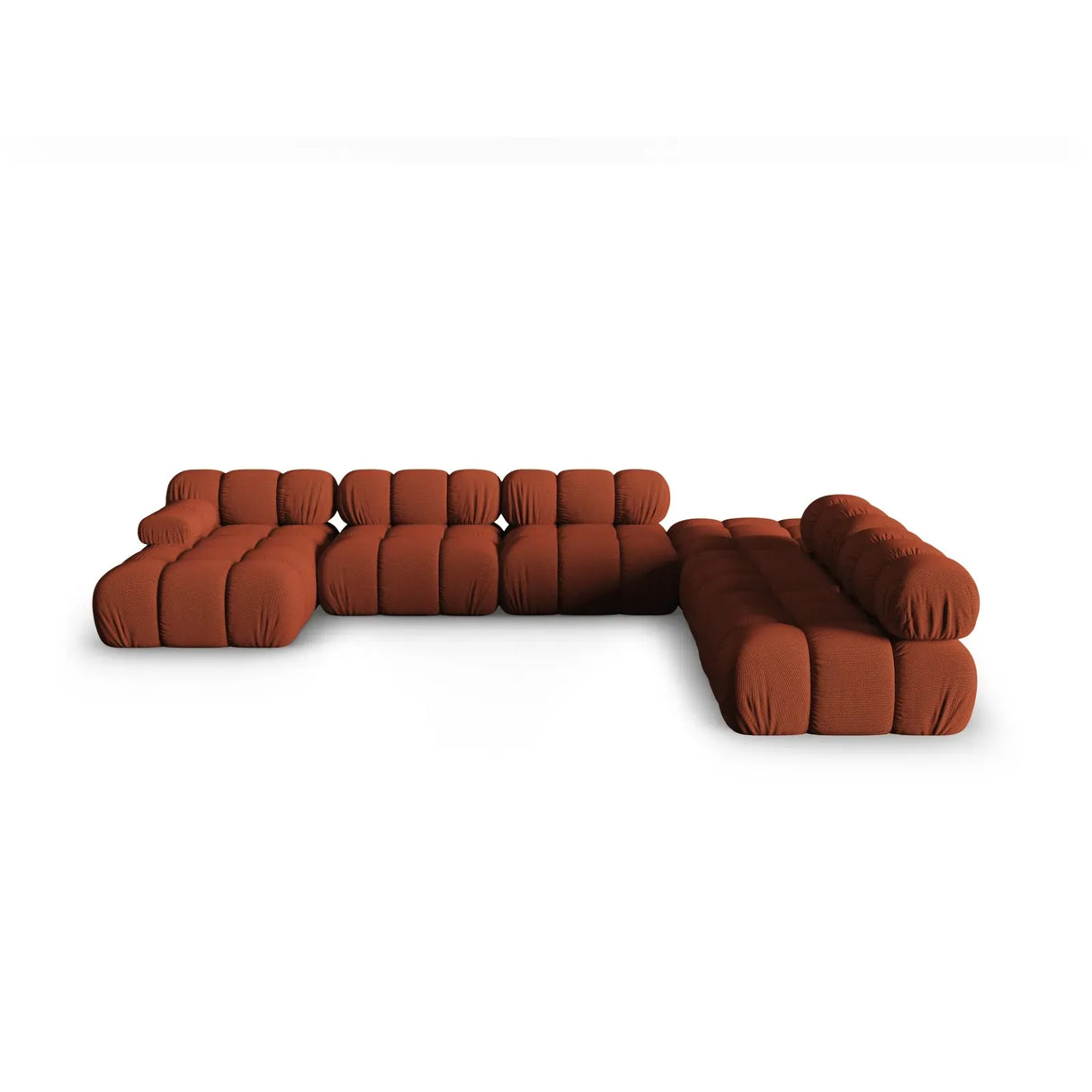 Bellis Modulares Sofa 6 Module Chaise Longue Rechts mit Samtbezug oder 3D-Stoff, 376x282 cm - ZEN ZONE Furniture