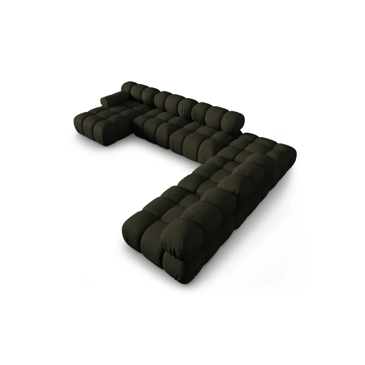 Bellis Modulares Sofa 6 Module Chaise Longue Rechts mit Samtbezug oder 3D-Stoff, 376x282 cm - ZEN ZONE Furniture