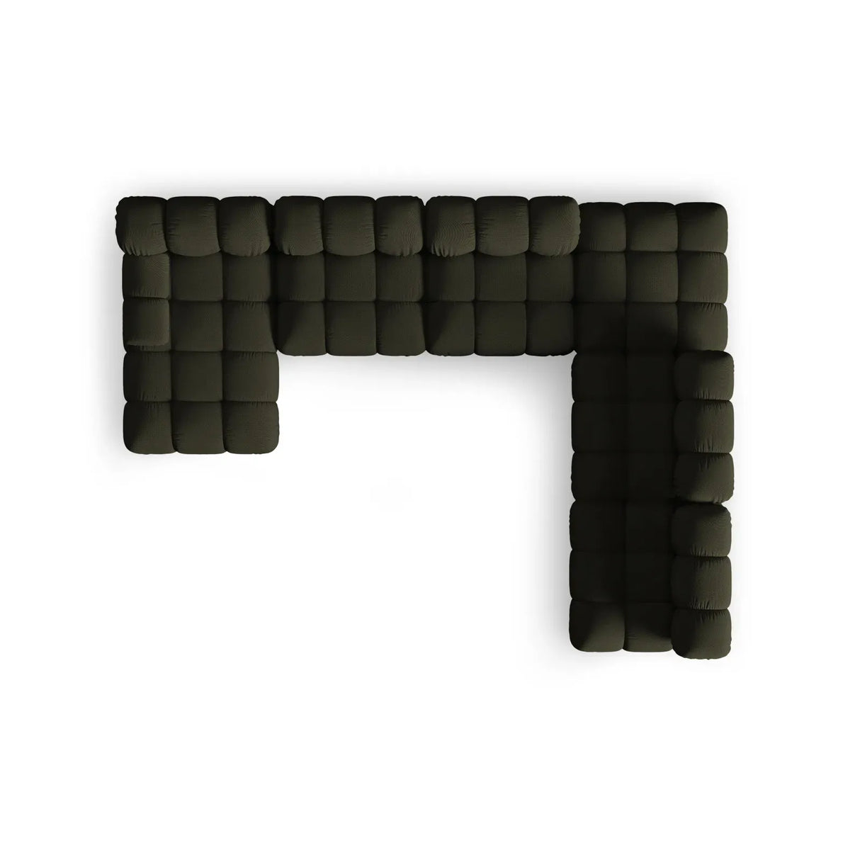 Bellis Modulares Sofa 6 Module Chaise Longue Rechts mit Samtbezug oder 3D-Stoff, 376x282 cm - ZEN ZONE Furniture