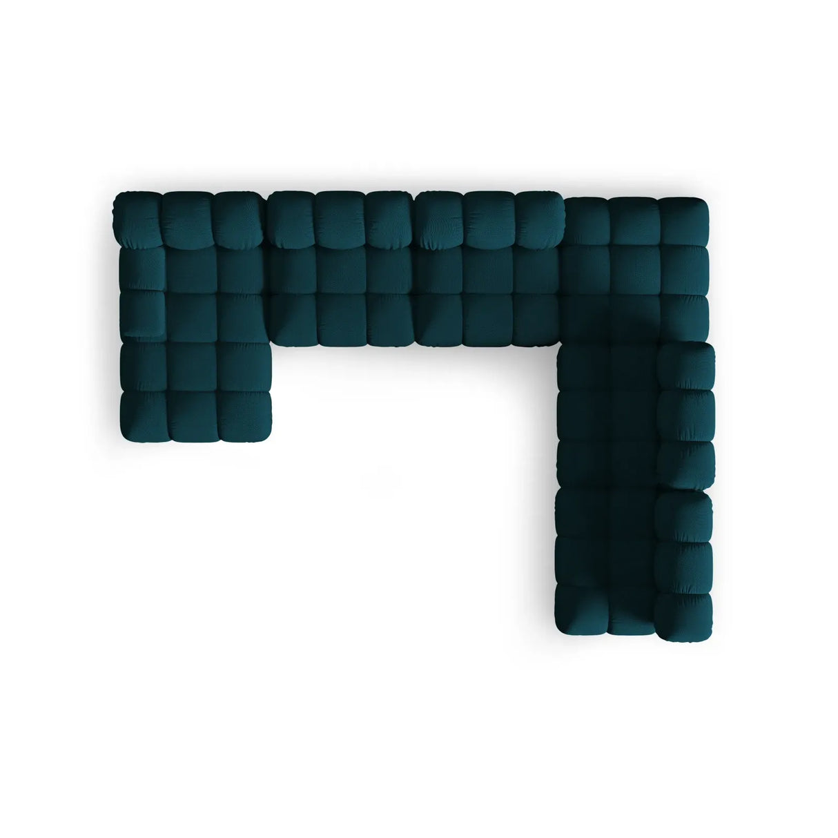 Bellis Modulares Sofa 6 Module Chaise Longue Rechts mit Samtbezug oder 3D-Stoff, 376x282 cm - ZEN ZONE Furniture