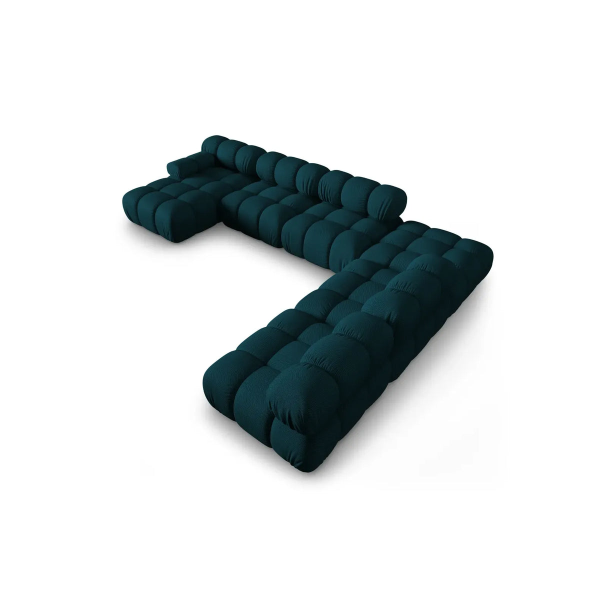 Bellis Modulares Sofa 6 Module Chaise Longue Rechts mit Samtbezug oder 3D-Stoff, 376x282 cm - ZEN ZONE Furniture