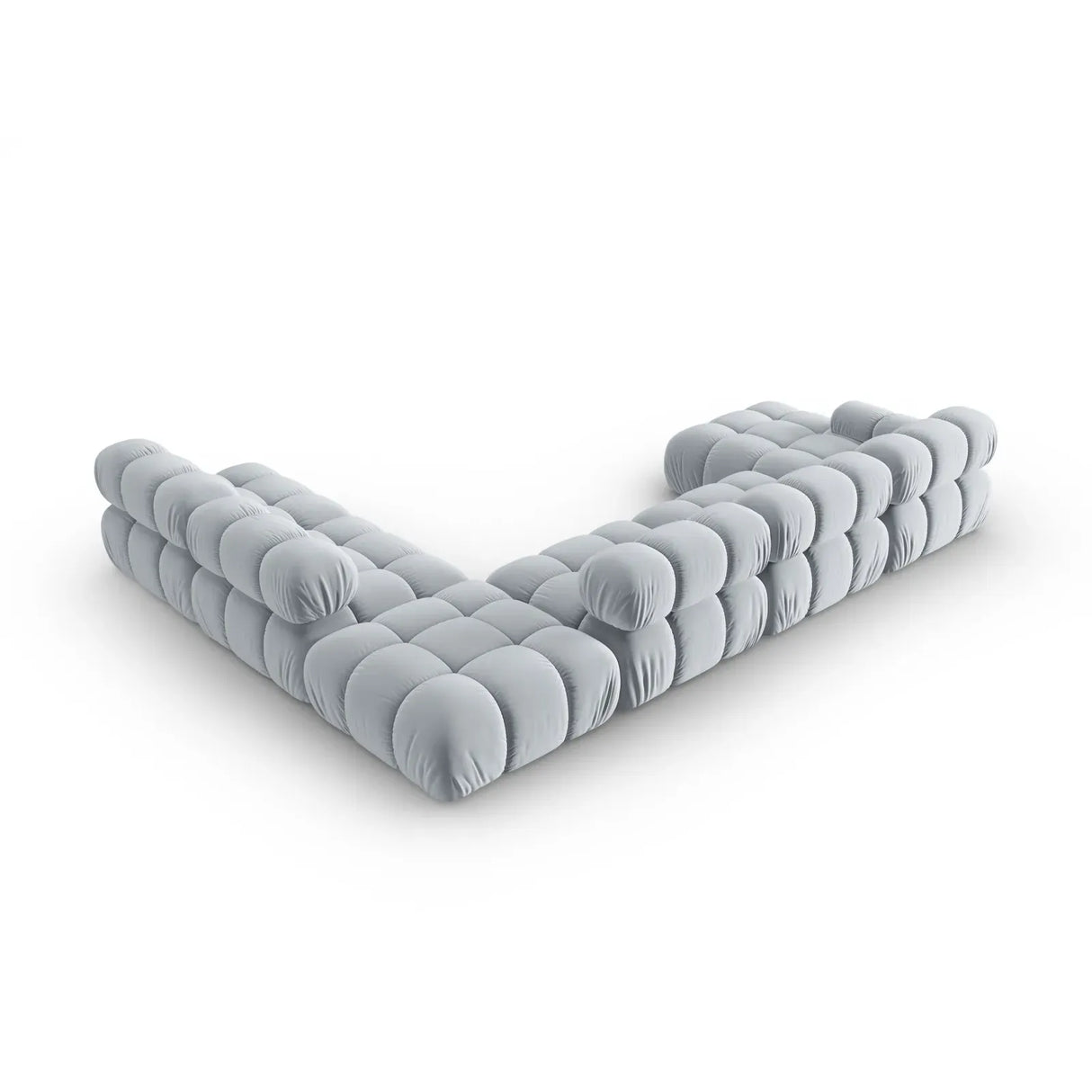 Bellis Modulares Sofa 6 Module Chaise Longue Rechts mit Samtbezug oder 3D-Stoff, 376x282 cm - ZEN ZONE Furniture