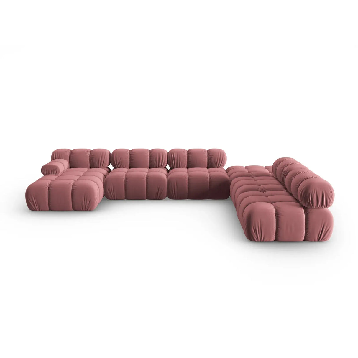 Bellis Modulares Sofa 6 Module Chaise Longue Rechts mit Samtbezug oder 3D-Stoff, 376x282 cm - ZEN ZONE Furniture