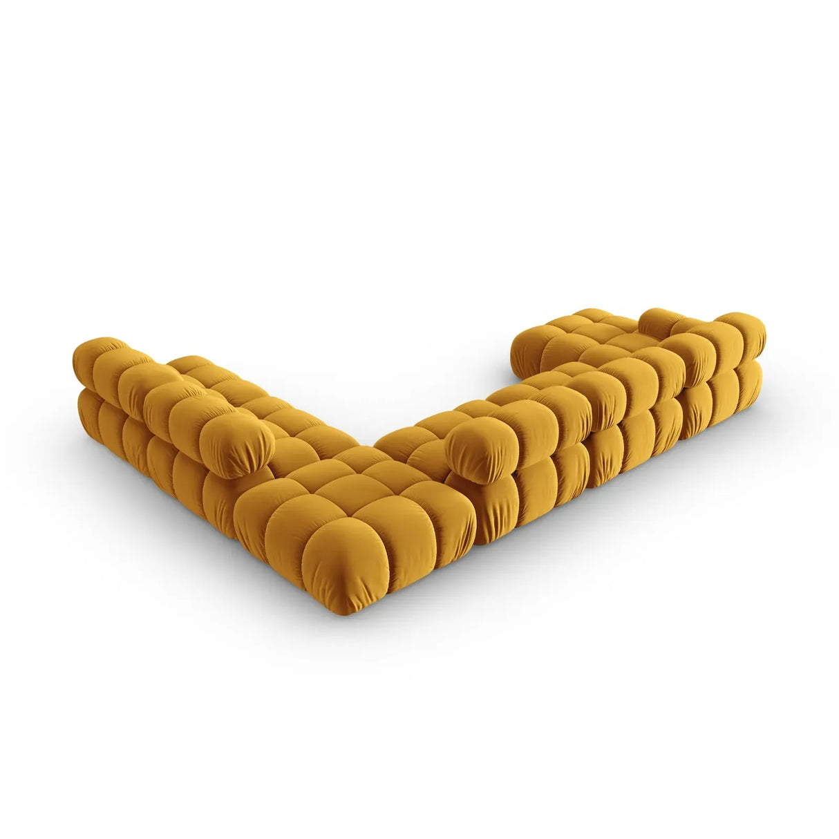 Bellis Modulares Sofa 6 Module Chaise Longue Rechts mit Samtbezug oder 3D-Stoff, 376x282 cm - ZEN ZONE Furniture