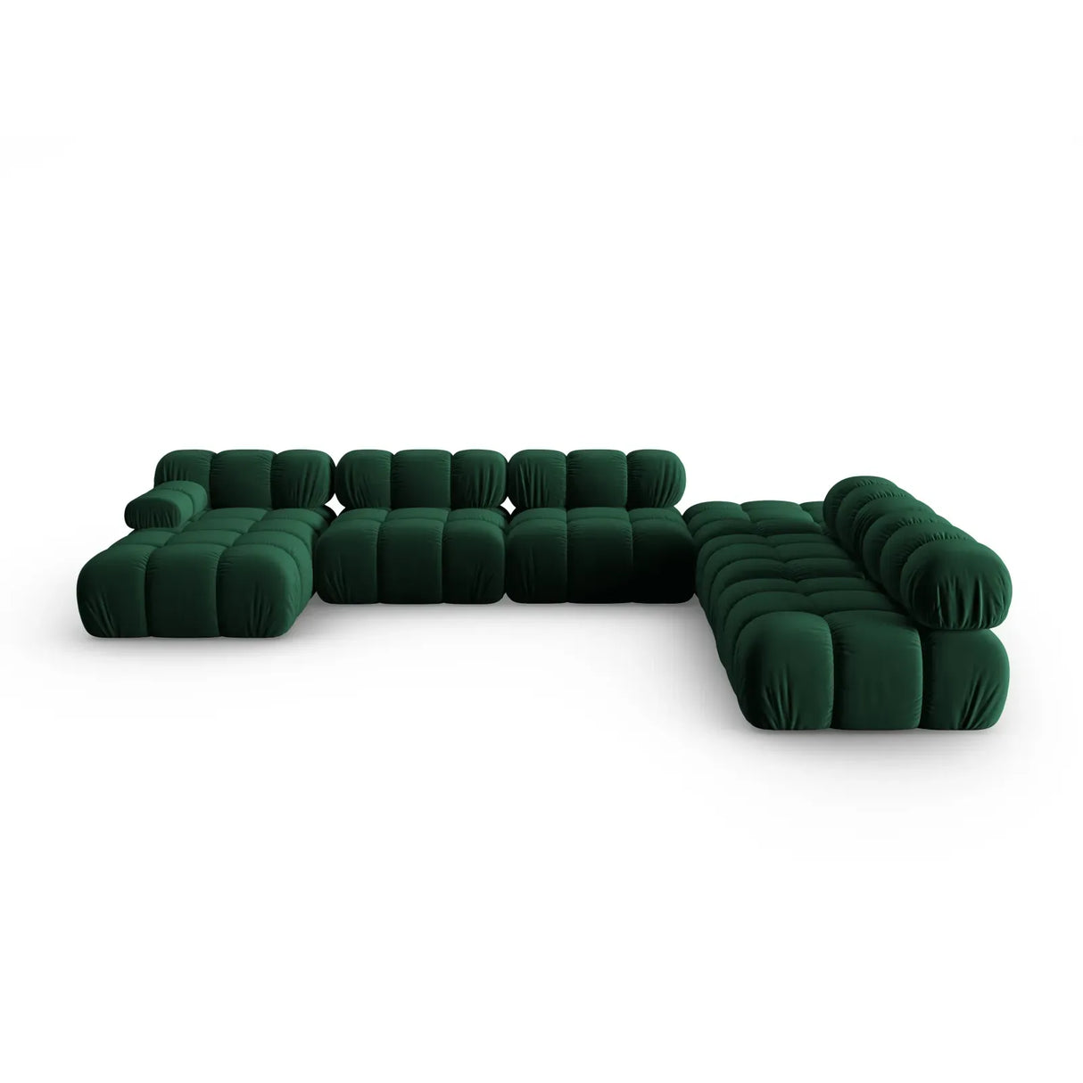Bellis Modulares Sofa 6 Module Chaise Longue Rechts mit Samtbezug oder 3D-Stoff, 376x282 cm - ZEN ZONE Furniture
