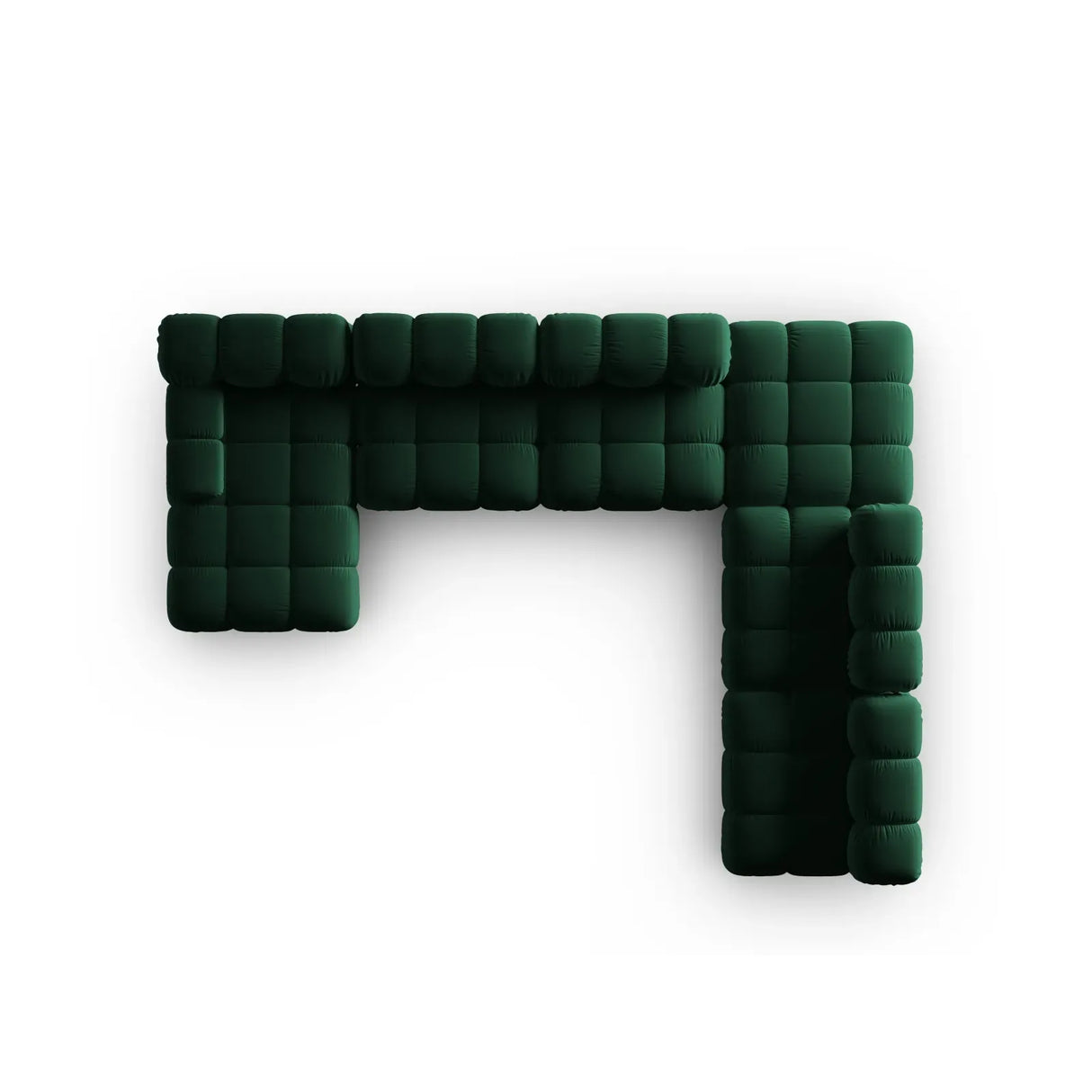 Bellis Modulares Sofa 6 Module Chaise Longue Rechts mit Samtbezug oder 3D-Stoff, 376x282 cm - ZEN ZONE Furniture