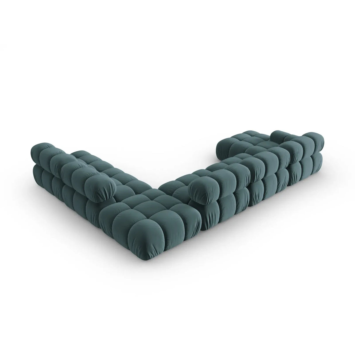Bellis Modulares Sofa 6 Module Chaise Longue Rechts mit Samtbezug oder 3D-Stoff, 376x282 cm - ZEN ZONE Furniture