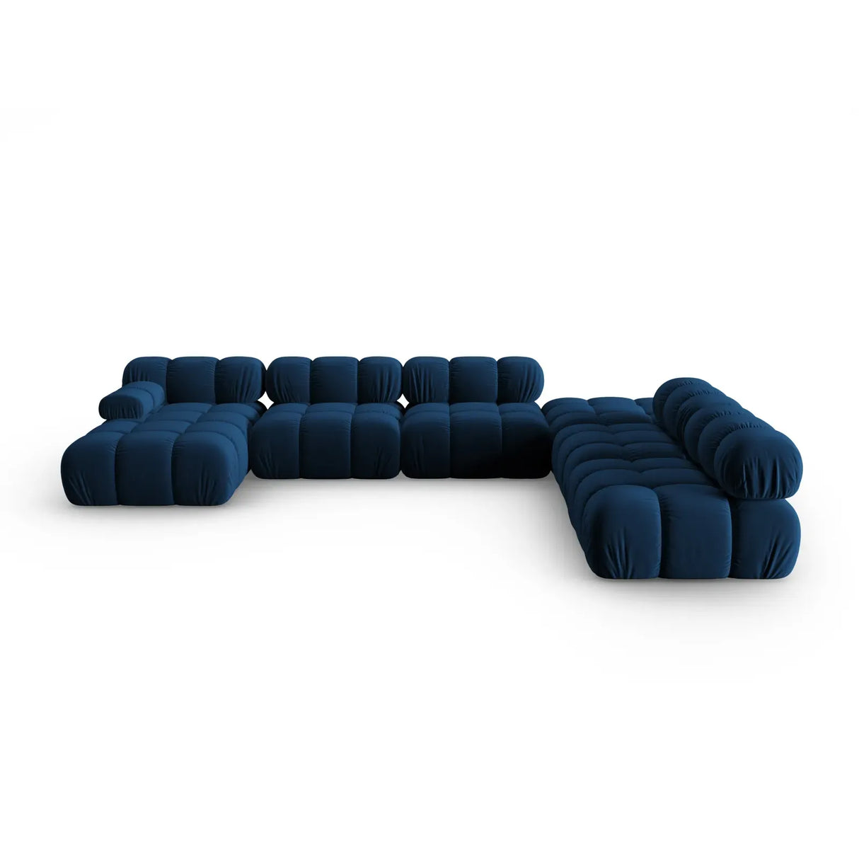 Bellis Modulares Sofa 6 Module Chaise Longue Rechts mit Samtbezug oder 3D-Stoff, 376x282 cm - ZEN ZONE Furniture