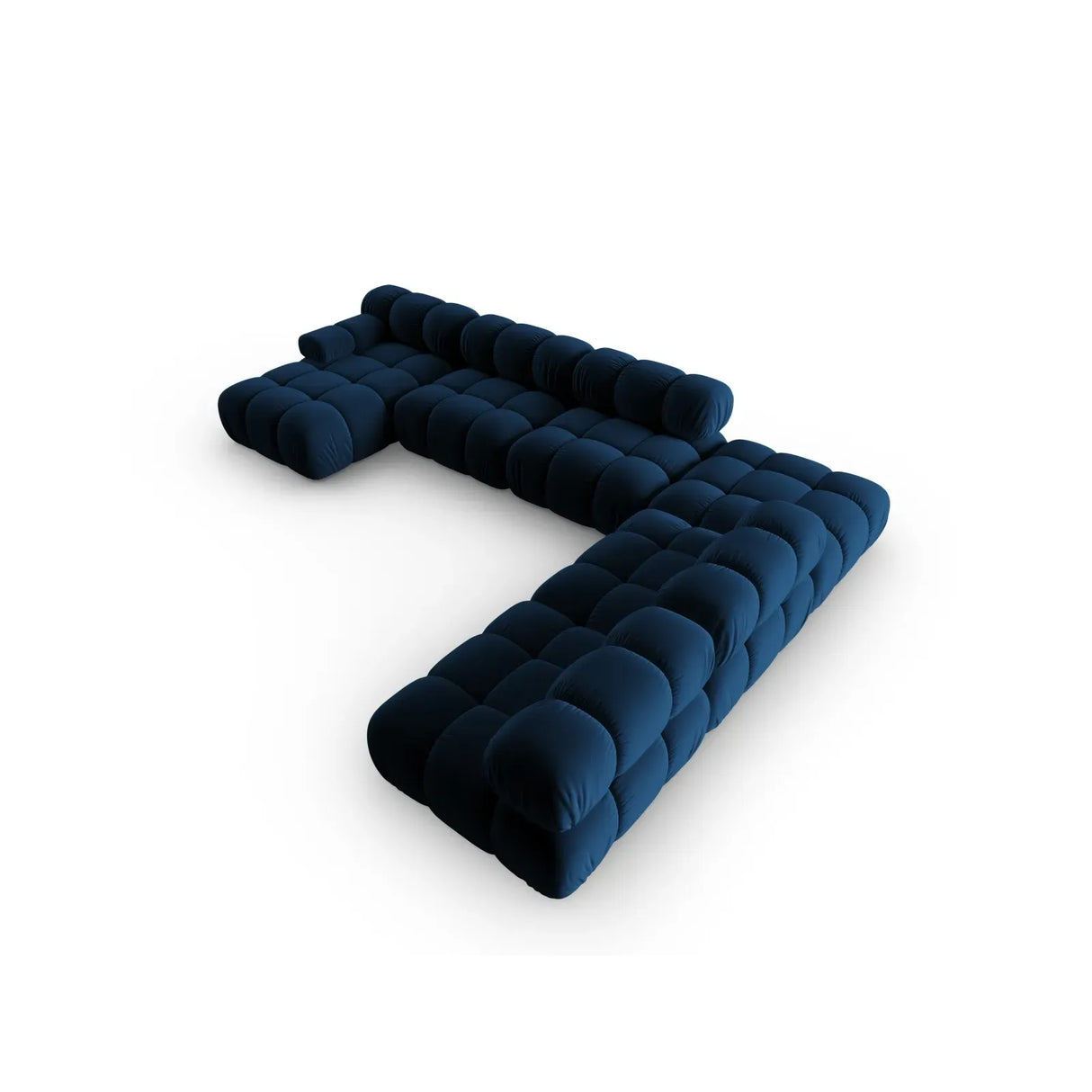 Bellis Modulares Sofa 6 Module Chaise Longue Rechts mit Samtbezug oder 3D-Stoff, 376x282 cm - ZEN ZONE Furniture