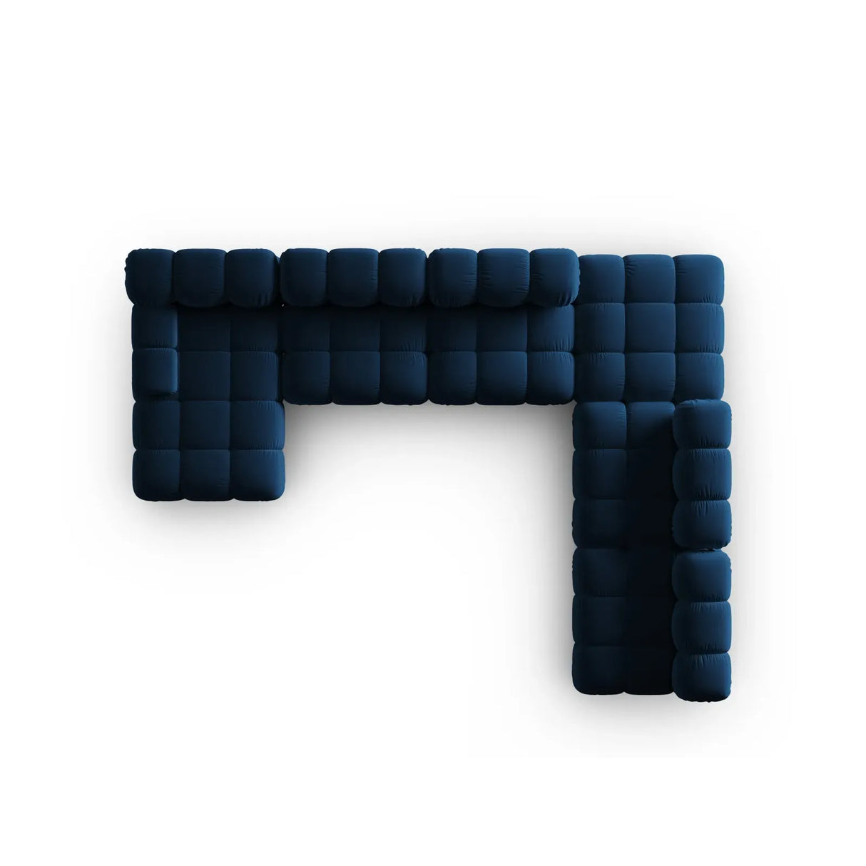 Bellis Modulares Sofa 6 Module Chaise Longue Rechts mit Samtbezug oder 3D-Stoff, 376x282 cm - ZEN ZONE Furniture