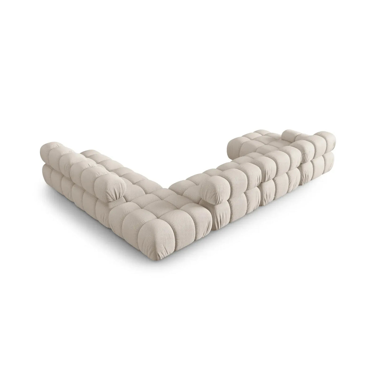 Bellis Modulares Sofa 6 Module Chaise Longue Rechts mit Samtbezug oder 3D-Stoff, 376x282 cm - ZEN ZONE Furniture
