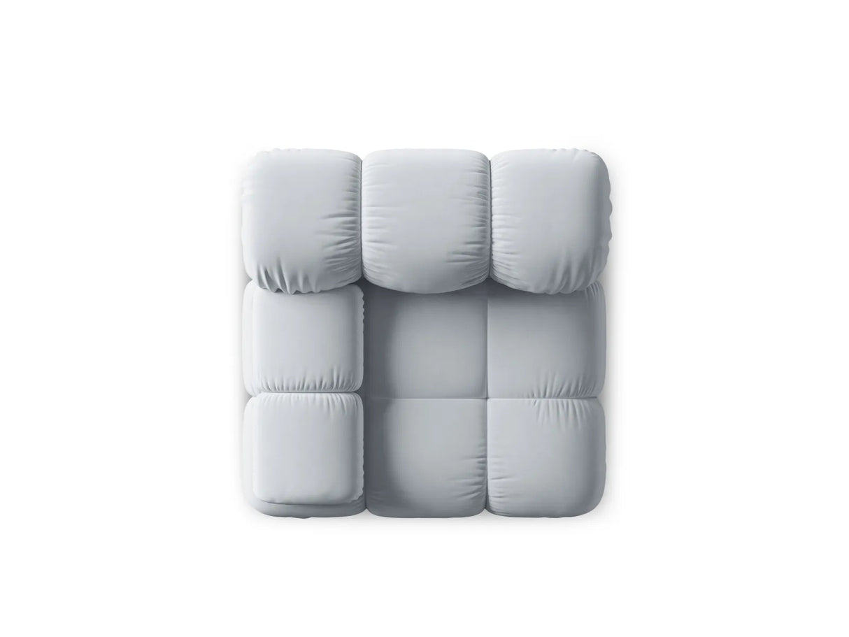 Bellis Modulares Sofa Eckmodul Links mit Samt-Stoff (Blu06) in Hellblau, 94 cm – Bild 4