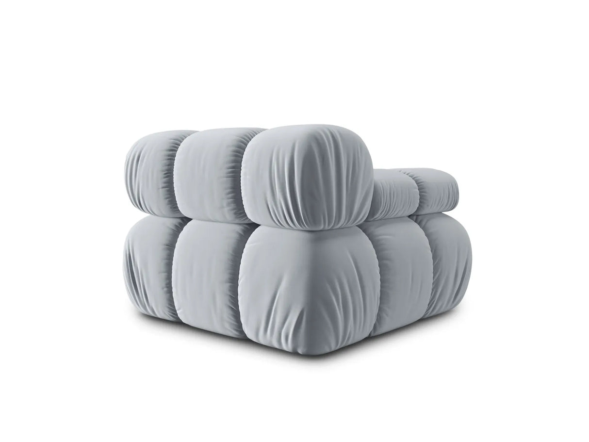 Bellis Modulares Sofa Eckmodul Links mit Samt-Stoff (Blu06) in Hellblau, 94 cm – Bild 5