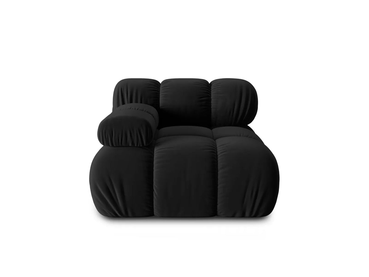 Bellis Modulares Sofa Eckmodul Links mit Samt-Stoff (Blu19) in Schwarz, 94 cm – Bild 2