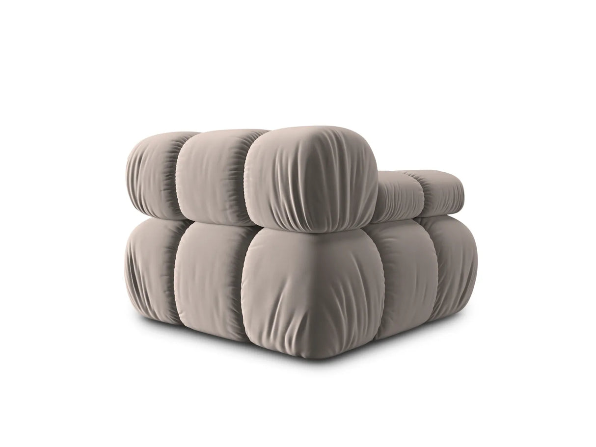 Bellis Modulares Sofa Eckmodul Links mit Samt-Stoff (Blu40) in Cappuccino, 94 cm – Bild 4