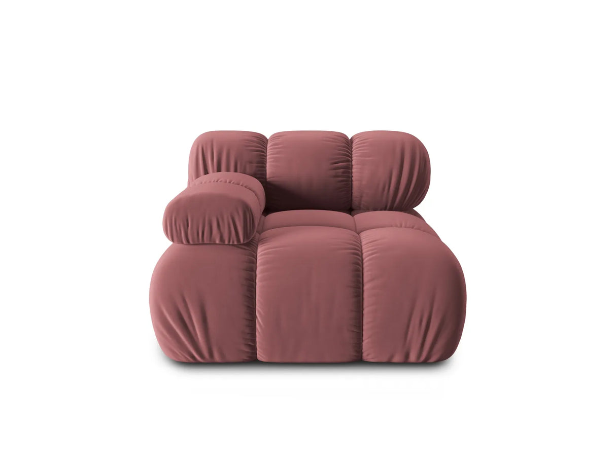 Bellis Modulares Sofa Eckmodul Links mit Samt-Stoff (Blu52) in Rosa, 94 cm – Bild 1