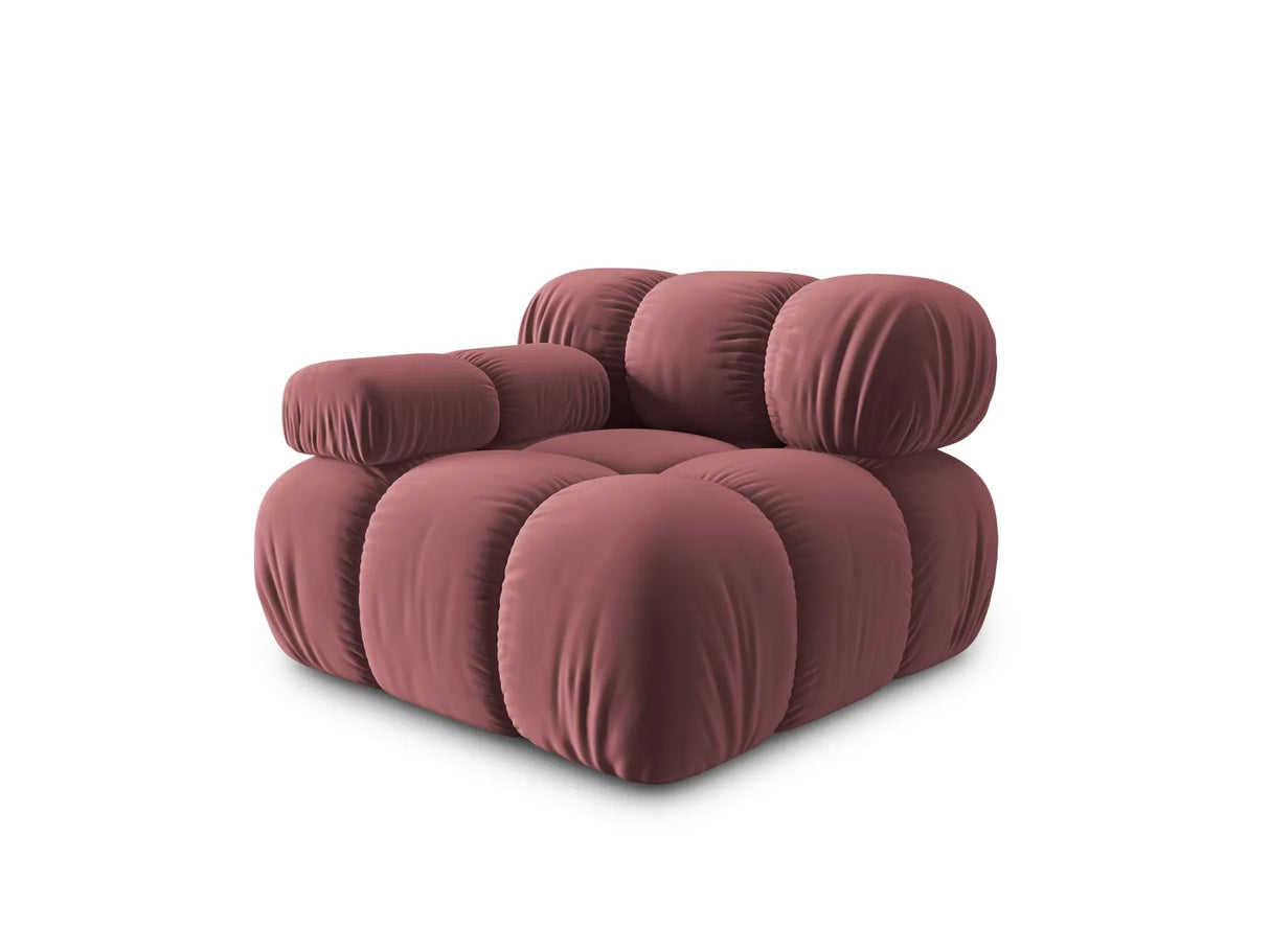 Bellis Modulares Sofa Eckmodul Links mit Samt-Stoff (Blu52) in Rosa, 94 cm – Bild 2