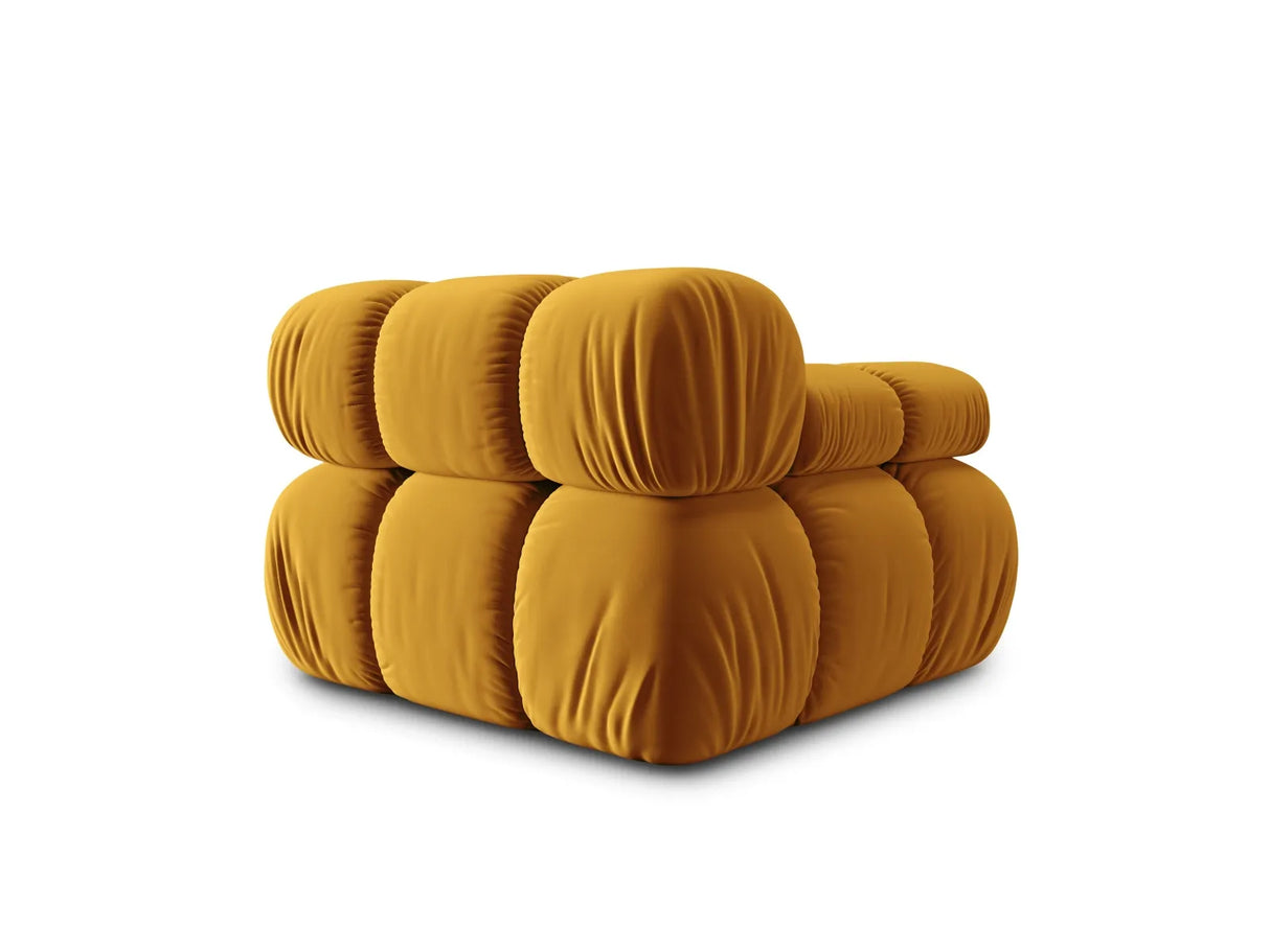 Bellis Modulares Sofa Eckmodul Links mit Samt-Stoff (Blu68) in Gelb, 94 cm – Bild 4