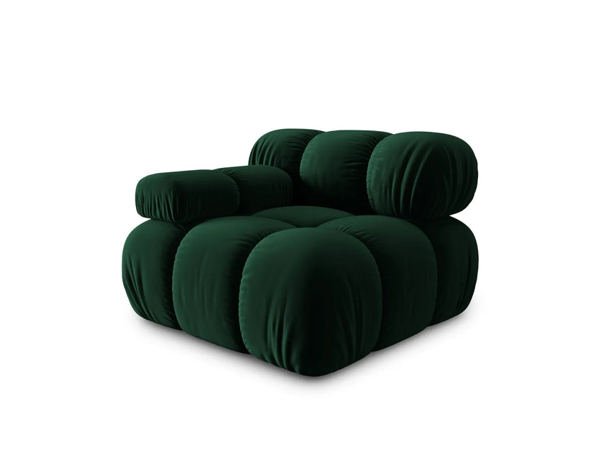 Bellis Modulares Sofa Eckmodul Links mit Samt-Stoff (Blu78) in Flaschengrün, 94 cm – Bild 2
