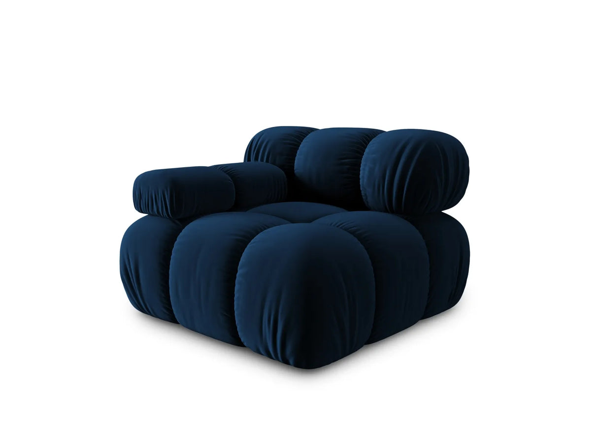 Bellis Modulares Sofa Eckmodul Links mit Samt-Stoff (Blu86) in Königsblau, 94 cm – Bild 2