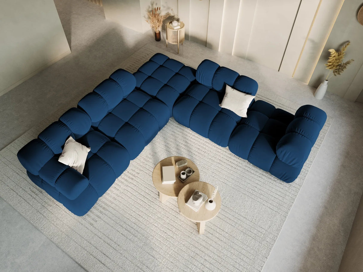 Bellis Modulares Sofa Eckmodul Links mit Samt-Stoff (Blu86) in Königsblau, 94 cm – Bild 8