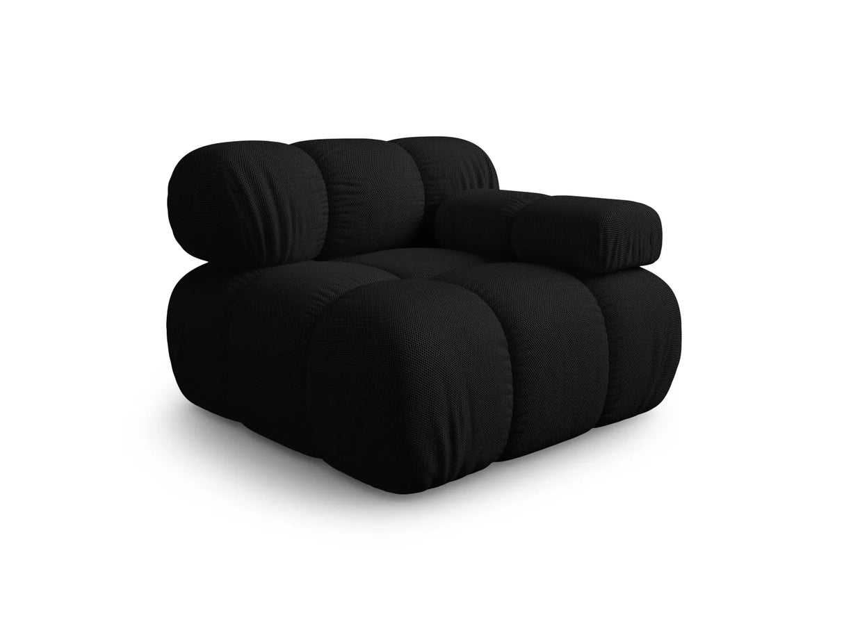 Bellis Modulares Sofa Eckmodul Rechts mit 3D-Stoff (Son19) in Schwarz, 94 cm – Bild 2
