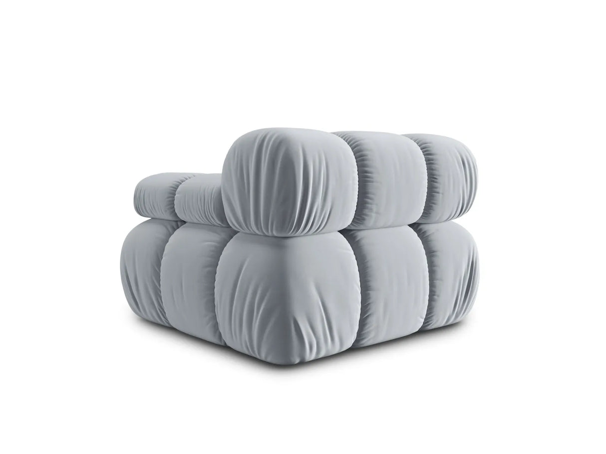 Bellis Modulares Sofa Eckmodul Rechts mit Samt-Stoff (Blu06) in Hellblau, 94 cm – Bild 6