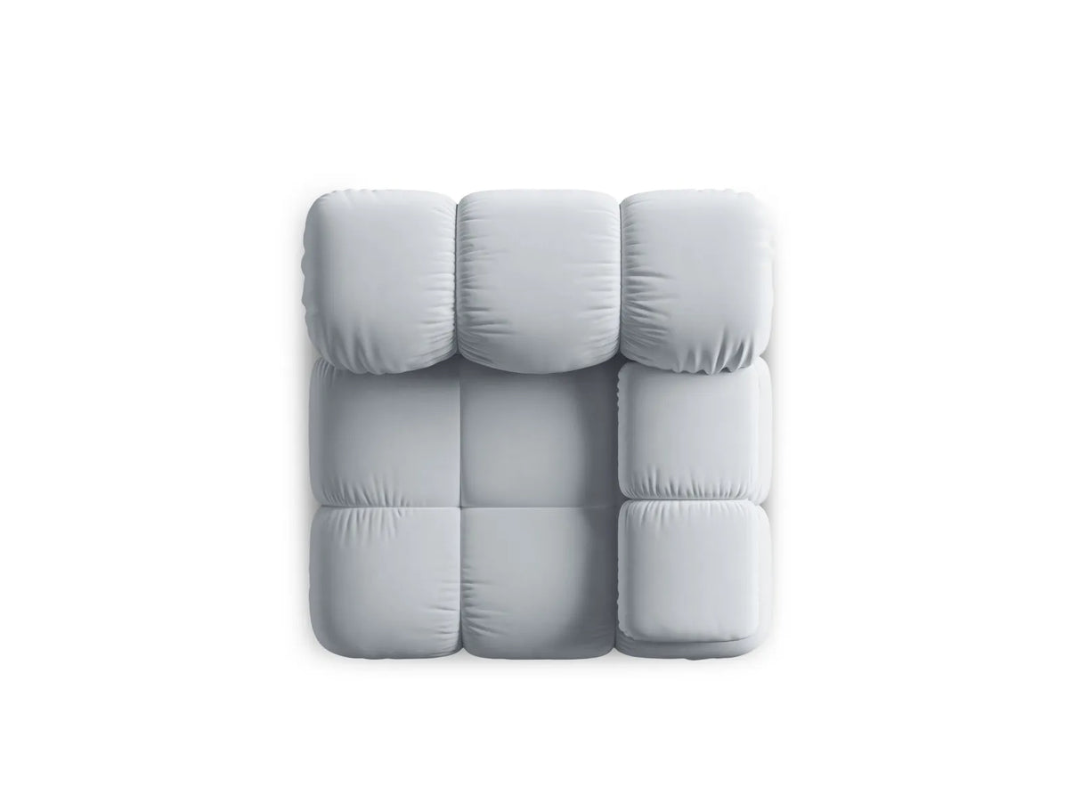 Bellis Modulares Sofa Eckmodul Rechts mit Samt-Stoff (Blu06) in Hellblau, 94 cm – Bild 7