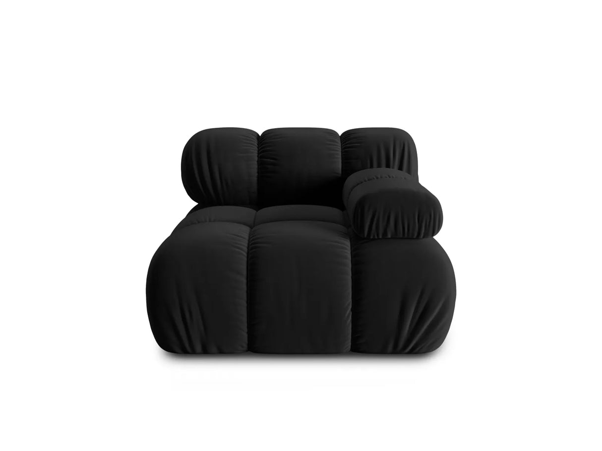 Bellis Modulares Sofa Eckmodul Rechts mit Samt-Stoff (Blu19) in Schwarz, 94 cm – Bild 1