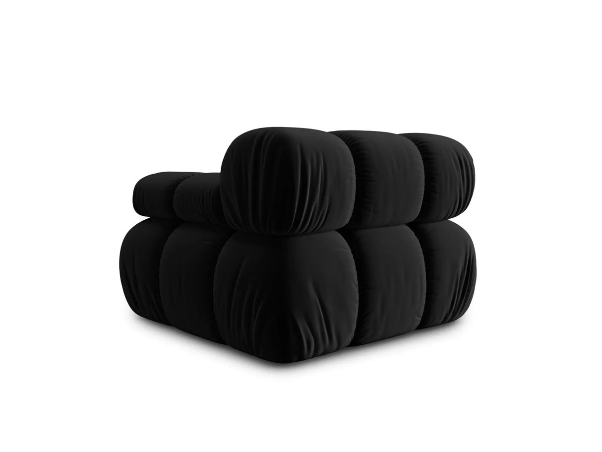 Bellis Modulares Sofa Eckmodul Rechts mit Samt-Stoff (Blu19) in Schwarz, 94 cm – Bild 4