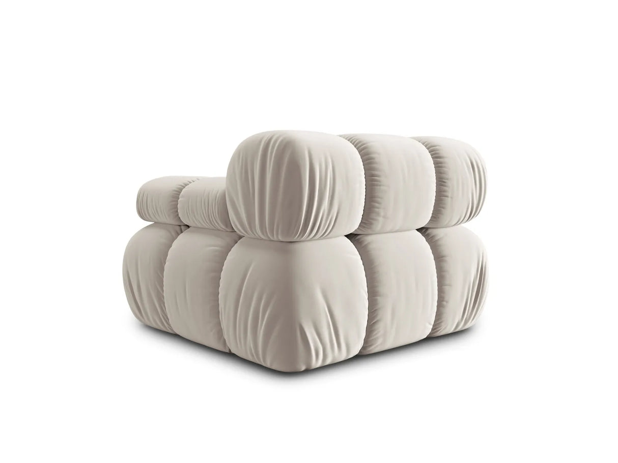 Bellis Modulares Sofa Eckmodul Rechts mit Samt-Stoff (Blu30) in Dunkelbeige, 94 cm – Bild 6