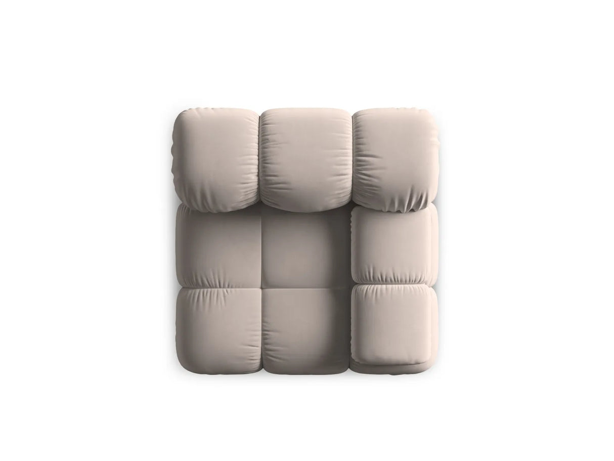 Bellis Modulares Sofa Eckmodul Rechts mit Samt-Stoff (Blu40) in Cappuccino, 94 cm – Bild 7