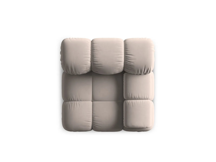 Bellis Modulares Sofa Eckmodul Rechts mit Samt-Stoff (Blu40) in Cappuccino, 94 cm – Bild 7