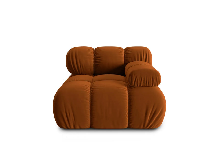 Bellis Modulares Sofa Eckmodul Rechts mit Samt-Stoff (Blu4215) in Terrakotta, 94 cm – Bild 8