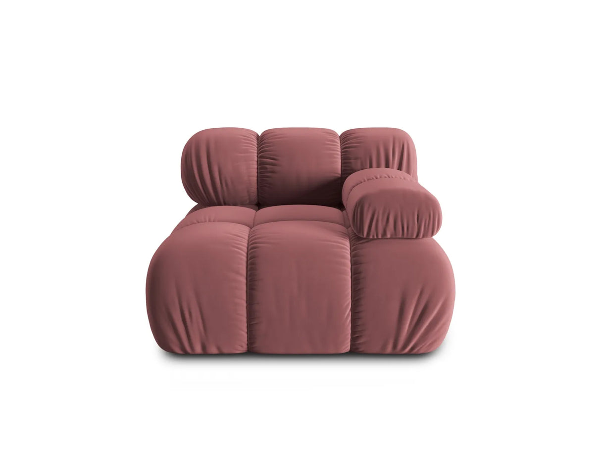 Bellis Modulares Sofa Eckmodul Rechts mit Samt-Stoff (Blu52) in Rosa, 94 cm – Bild 1