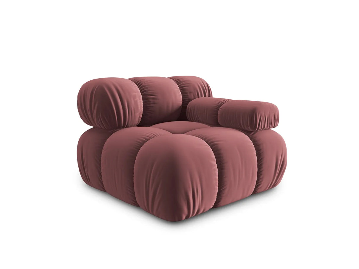 Bellis Modulares Sofa Eckmodul Rechts mit Samt-Stoff (Blu52) in Rosa, 94 cm – Bild 2